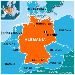 Situacion de berlin en el mapa de alemania